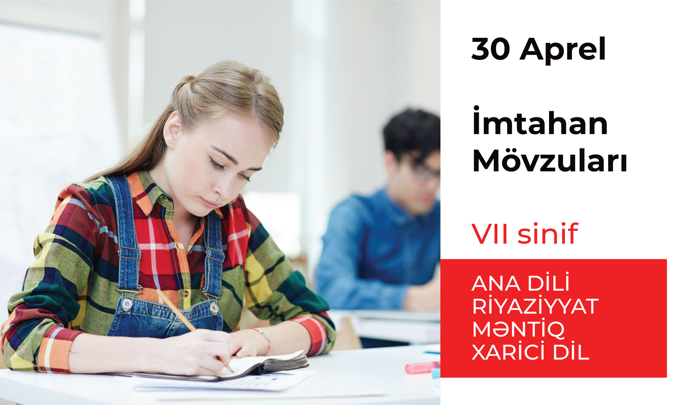 7-ci sinif imtahan mövzuları